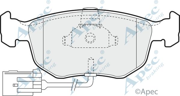 APEC BRAKING Комплект тормозных колодок, дисковый тормоз PAD877